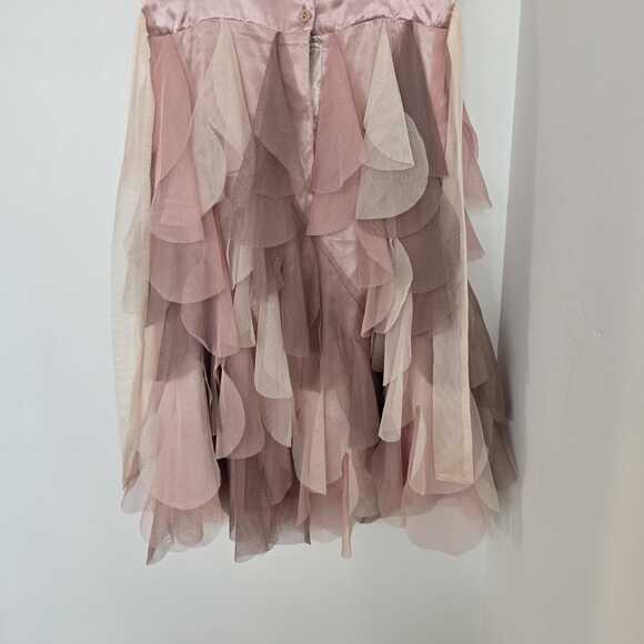 Biscotti Pink Princess Dress Size 7 Flowers Lined Sleeveless Gown Party Wedding - Picture 5 of 7